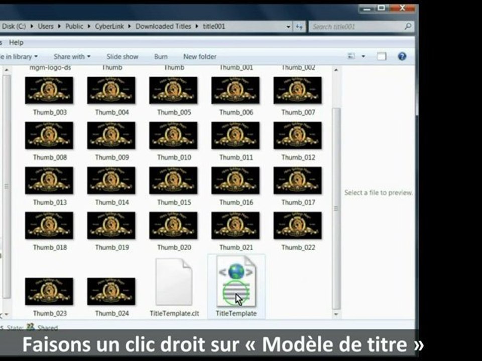 CyberLink PowerDirector 9 - Gestion des Templates