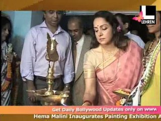 Hema Inaugurates Painting Exhibition At Iskon