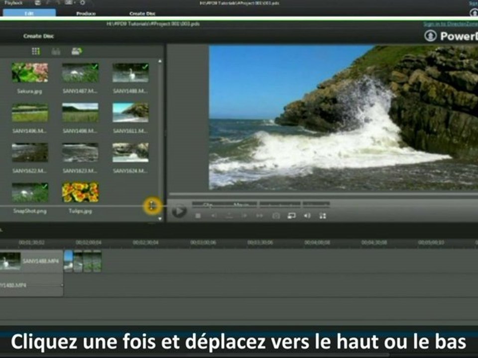 CyberLink PowerDirector 9 - Espace de Travail Ajustable