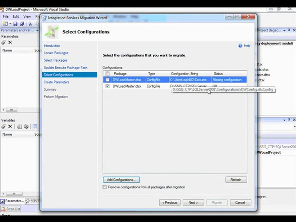 Migrate an Integration Services 2008 Project to the ...