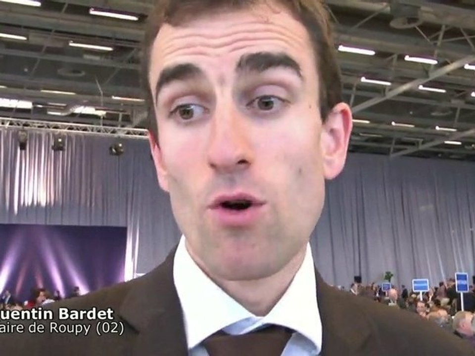 UMP : Congrès des maires : ITW de Quentin Bardet