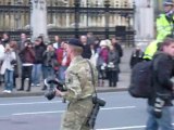 Soldiers March in Westminster, London, UK