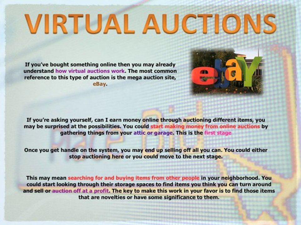 Home-Based Business -Affiliate Programs and Virtual Auctions