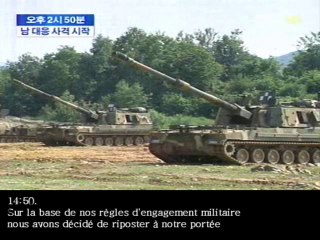North Korea Fires Rockets at South(French)