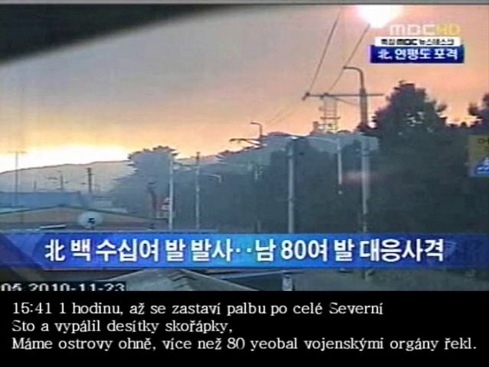 North Korea Fires Rockets at South(Czech)