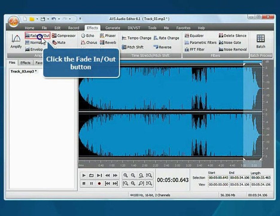 How to Fade in and Fade out audio?