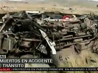 Accidente de tránsito en Perú deja 8 muertos