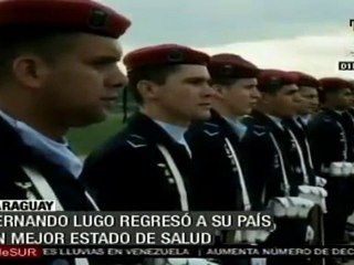 Presidente Lugo regresa a Paraguay con mejor salud