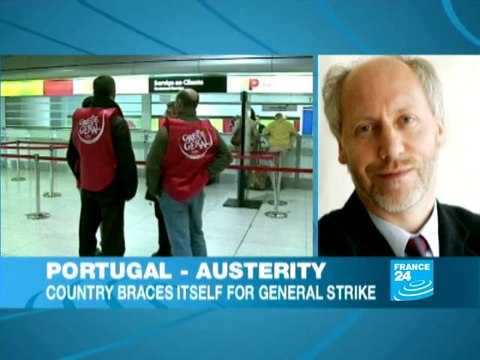 Portugal stages mass strike in protest of govt spending cuts