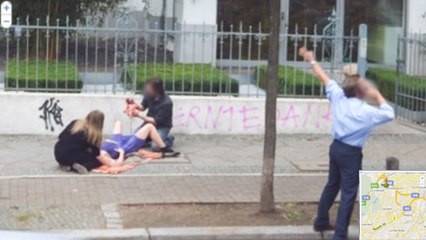 Un acouchement dans google Street View