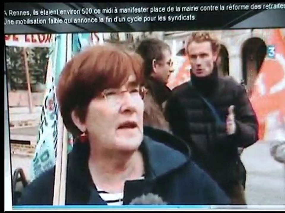 RENNES  RASSEMBLEMENT RETRAITE