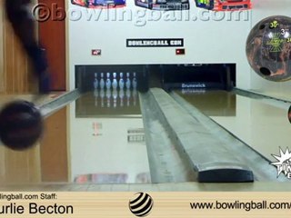 Lane #1 Time Bomb Black Fire Bowling Ball Reaction