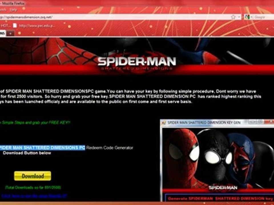 SpiderMan Shattered Dimensions + Free Download For PC