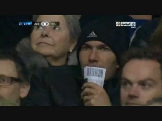 Zizou au match Real Madrid vs Ajax Amsterdam