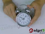J02003-Stainless Double Bells Alarm Clock