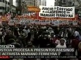 Justicia argentina procesa a presuntos asesinos de Mariano F