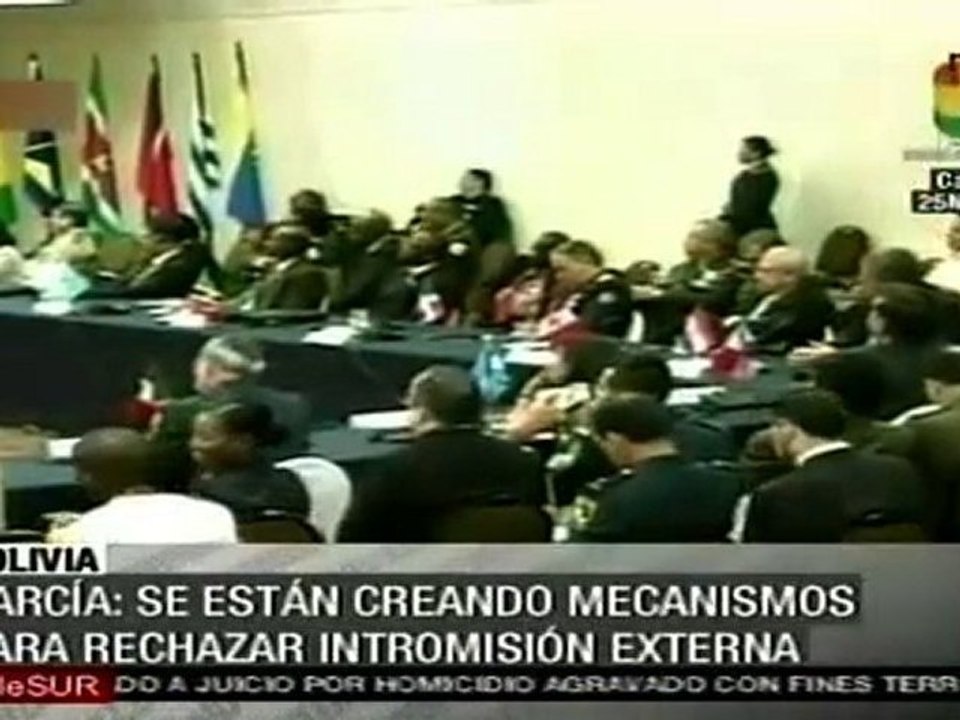 Rechazo a cualquier intervencionismo extranjero en el orden