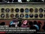Grupo indígena inaugura un mural para recordar a las víctimas de la guerra en Guatemala