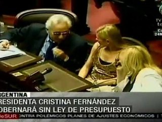 Congreso argentino deja a gobierno sin presupuesto 2011