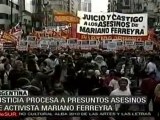 Justicia argentina procesa a presuntos asesinos de Mariano Ferreyra