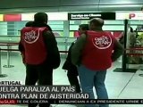 Huelga paraliza a Portugal contra plan de austeridad