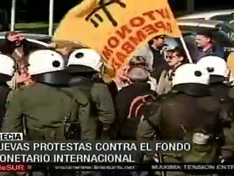 Nuevas protestas en Atenas contra FMI