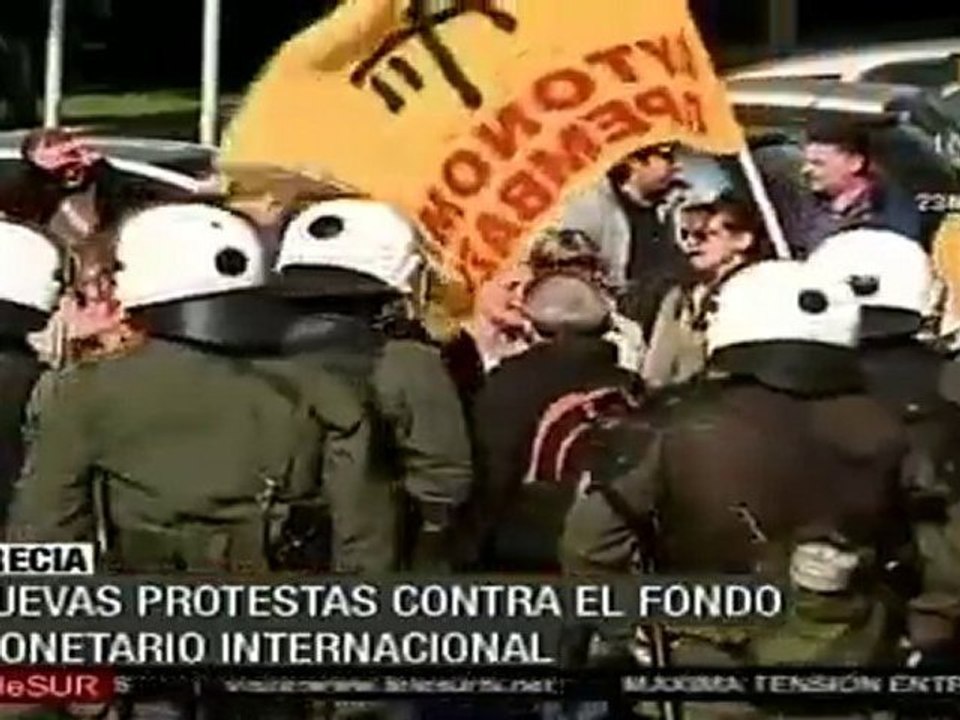 Nuevas protestas en Atenas contra FMI