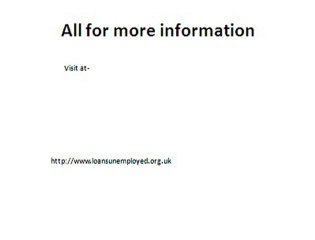 Loans For Unemployed