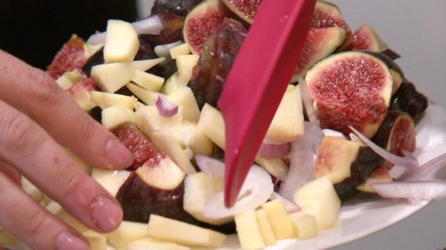 Bouchées de foie gras au pain d'épices et chutney de figues
