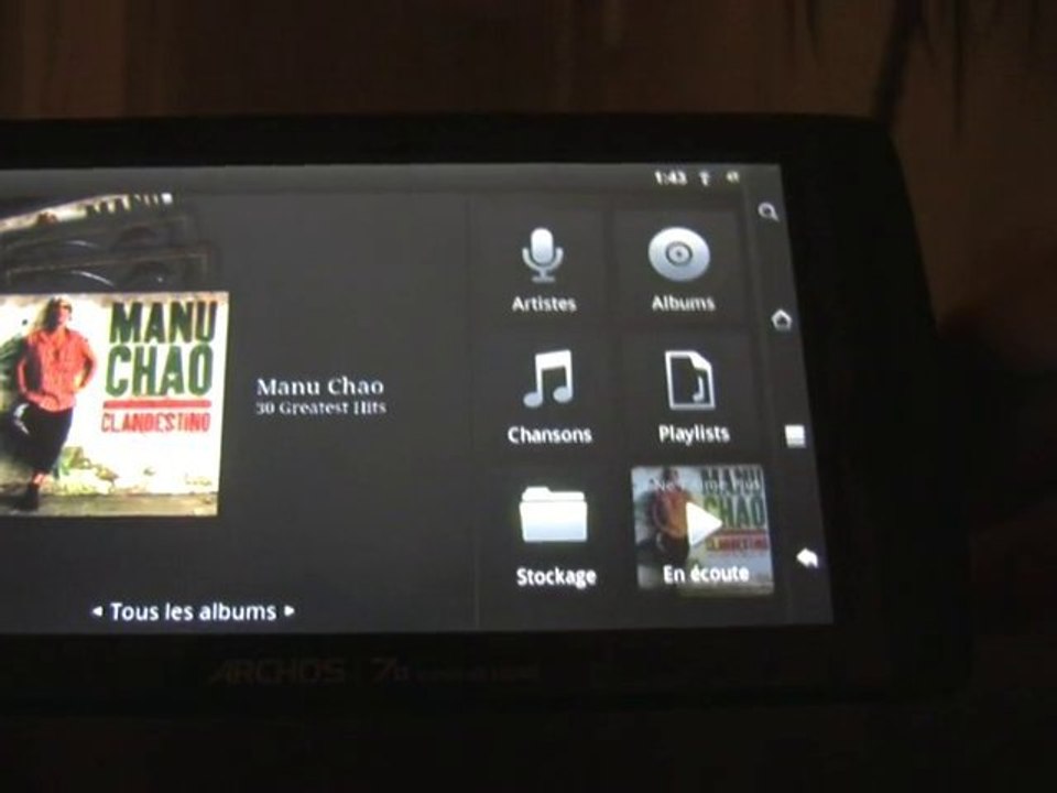 Test de l'Archos 70 Internet Tablet : applications Archos