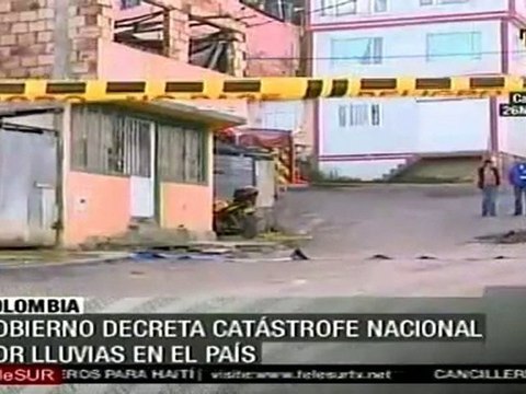 Colombia decreta catástrofe nacional por intensas lluvias
