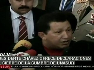 Destaca Chávez posición de Unasur contra golpes de Estado
