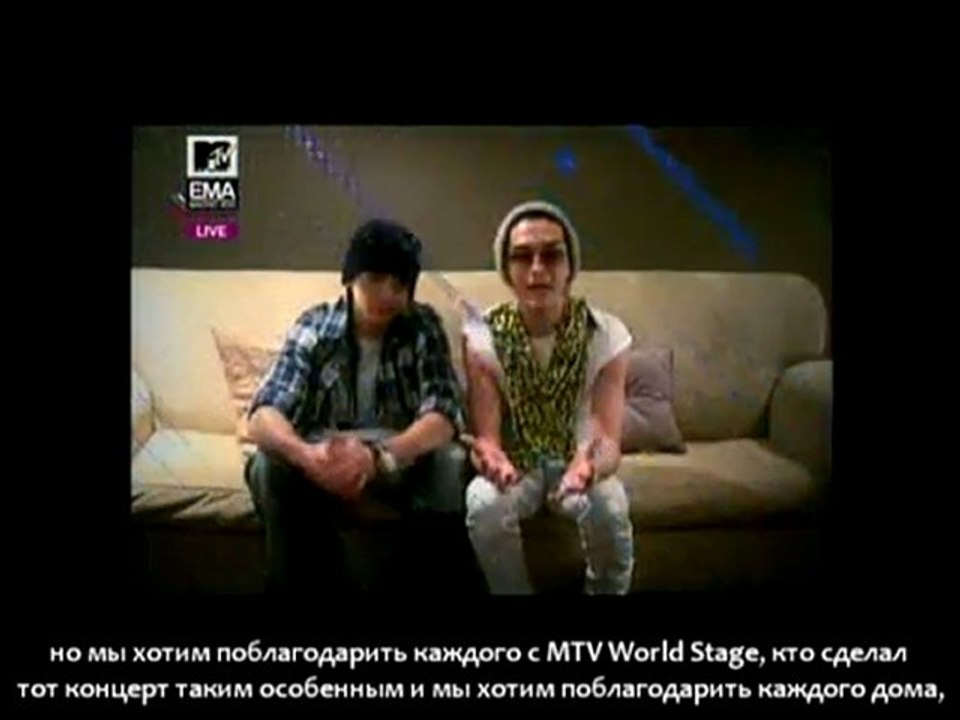 MTV EMA 2010 - Best World Stage - Tokio Hotel (russian subs)