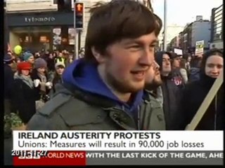 IRLANDE Manif pour ne pas payer à la place des banquiers