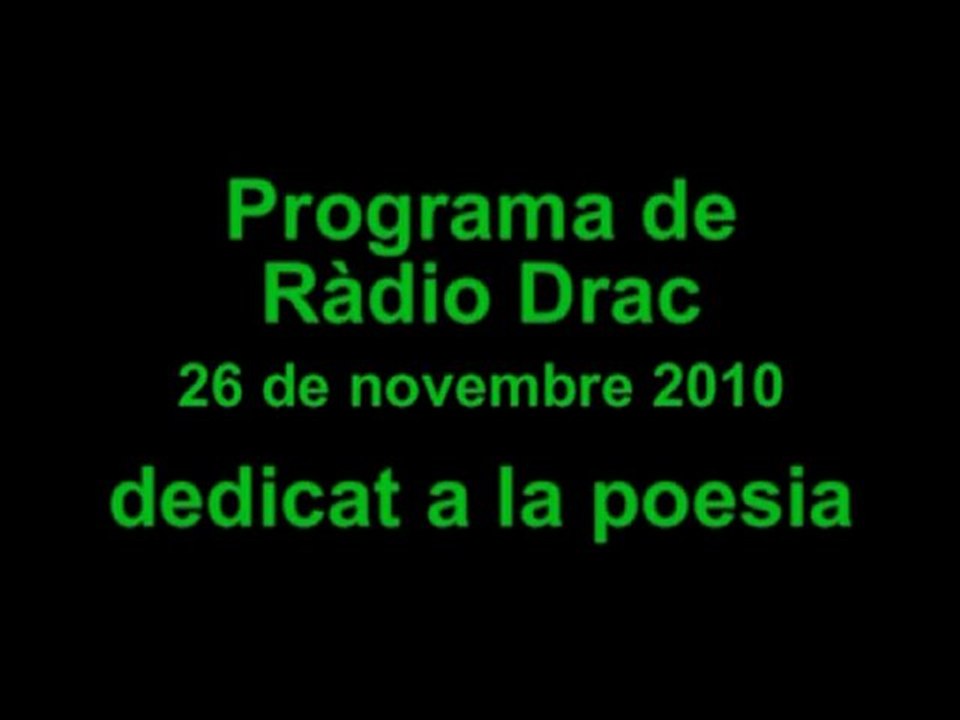 Ràdio Drac - 26 novembre
