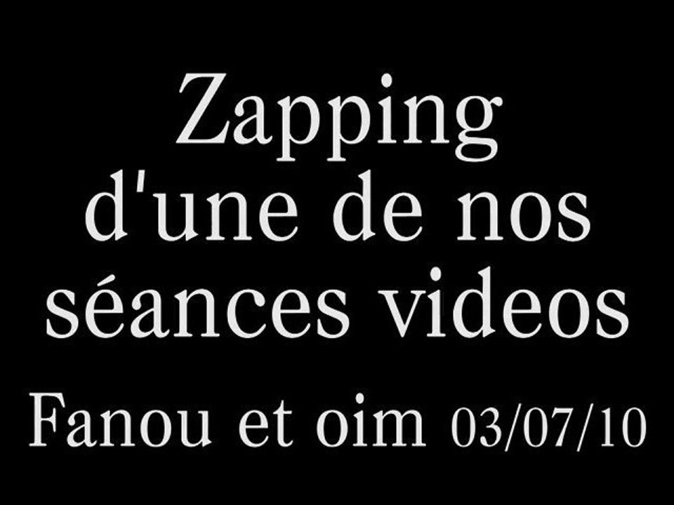 ZAPPING D'UNE SEANCE VIDEO, SUBAQUATIQUE