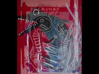 Delaunay Fred présente sa peinture