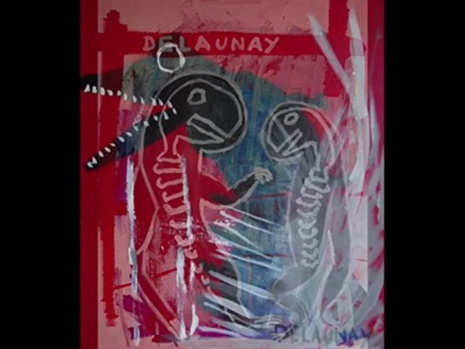 Delaunay Fred présente sa peinture