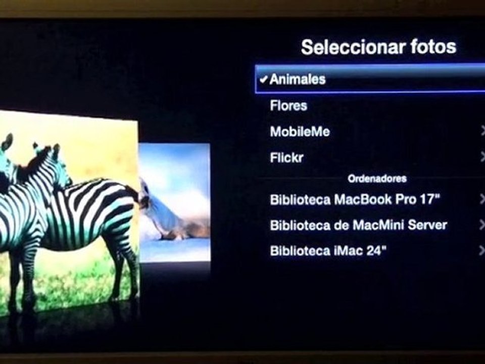 Salvapantallas en el AppleTV 2