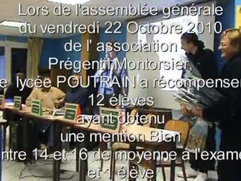 Remise des prix au lycée POUTRAIN