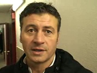 Laurent MARTI apres le match contre mont de marsan