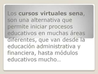 Cursos Virtuales Sena  Alternativa de Estudio