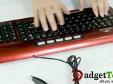 C01259-RF-8520K Red USB Interface Wired keyboard