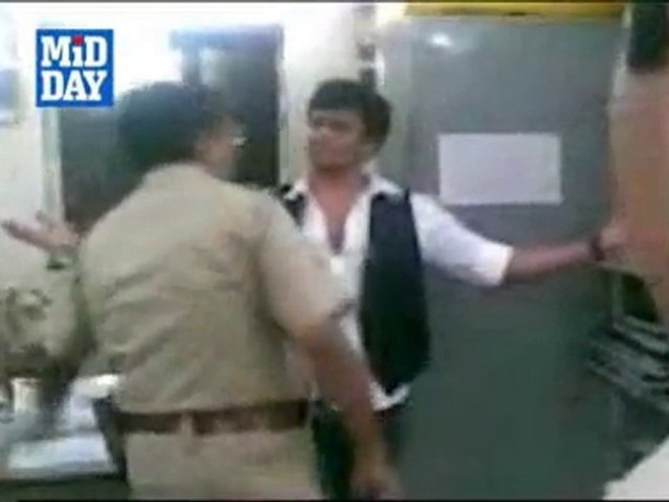 Raja Chaudhary beaten by the police