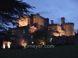Scotland travel: Dalhousie Castle at night