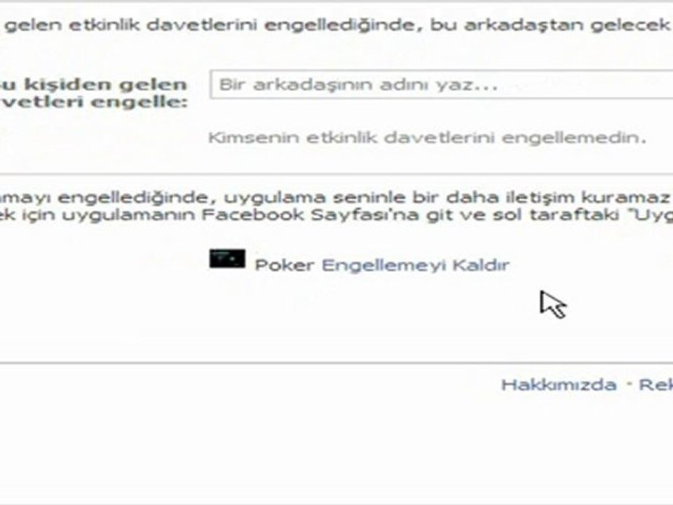 Facebookta engellenen uygulamanın engelini kaldırma www.ekstrabilgi.net