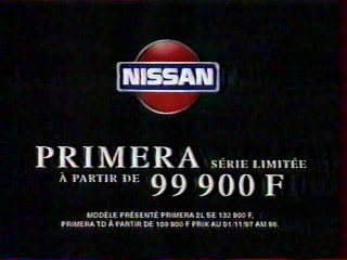 Publicité Nissan Primera 1997