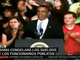 Obama congelará los sueldos de los funcionarios públicos