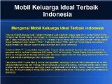Mobil Keluarga Ideal Terbaik Indonesia