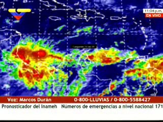 INAMEH LLUVIAS LAS PROXIMAS 24 HORAS